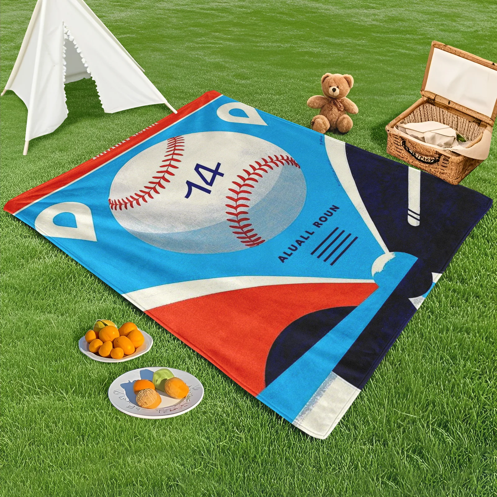 Couverture extérieure de Baseball de bande dessinée avec la conception de texte pour le pique-nique de Camping et les aventures de la nature avec