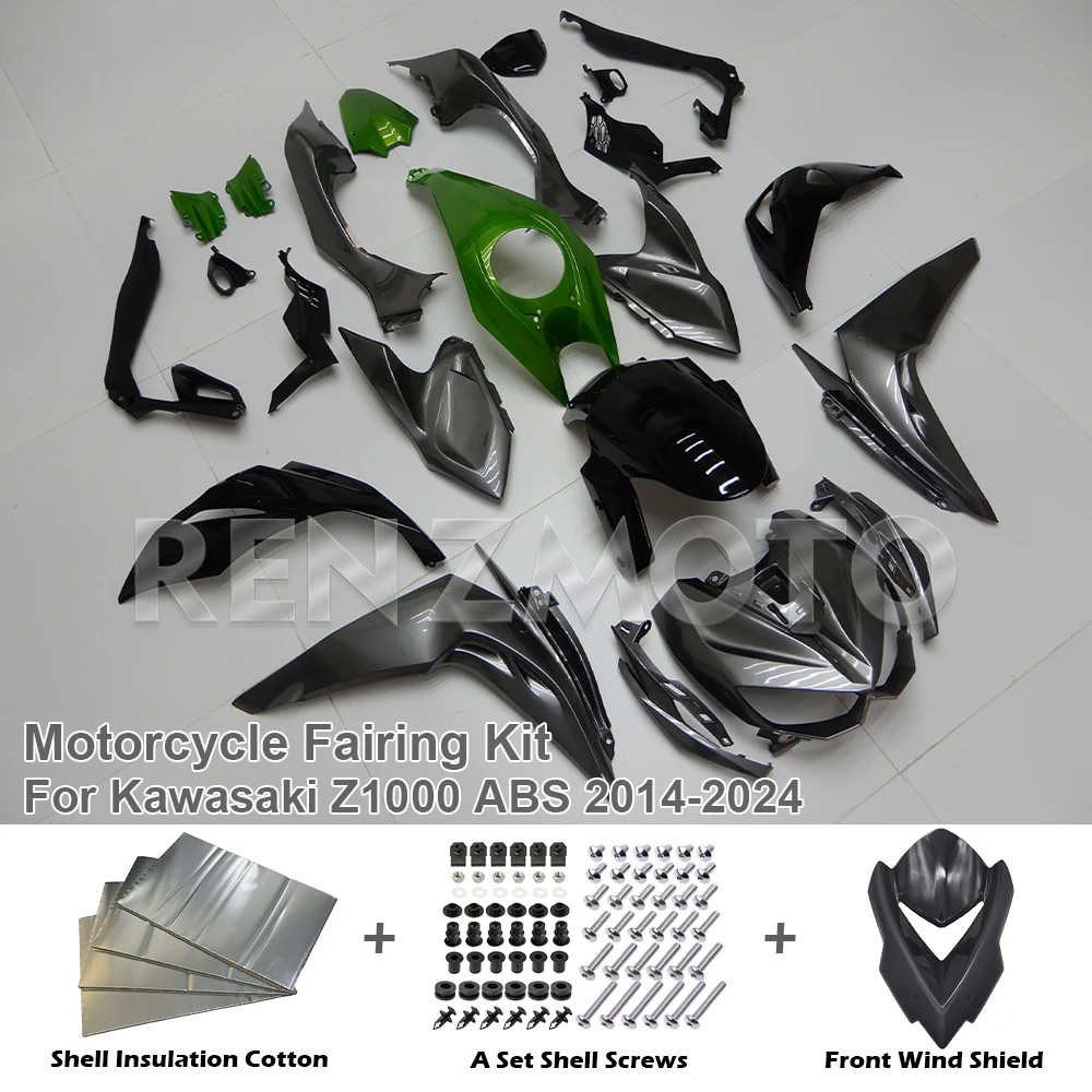Для Kawasaki Z1000 ABS 2014-2024 обтекатели мотоцикла окрашенные пластиковые комплекты кузовных работ аксессуары форма впрыска K1015-109a