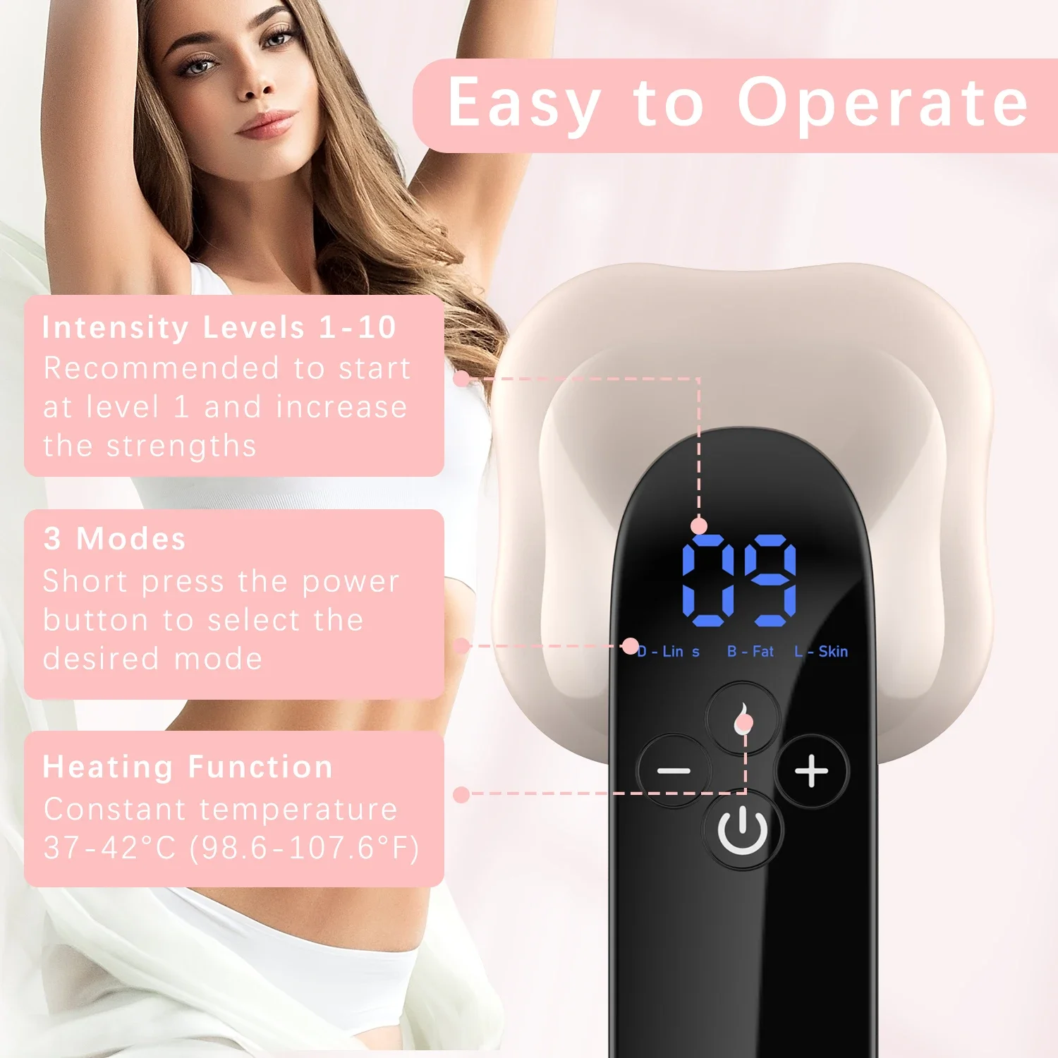 Free Shipping Upgraded Fat Blaster Massage Skincare Three in One Slimming Instrument Micro Current Body Slimming