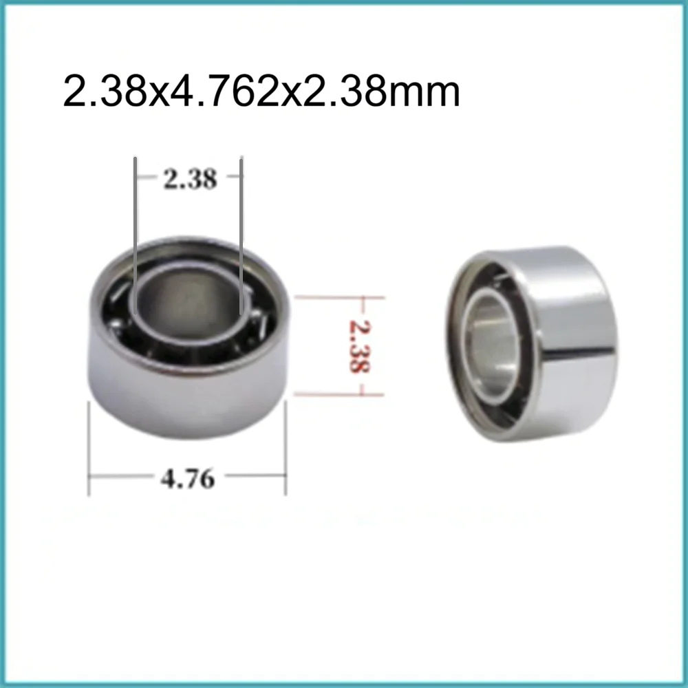 10pcs Low Speed Stainless Bearings 2.35x4.76x2.38mm 2.38x4.76x2.38mm ABEC-7 P4