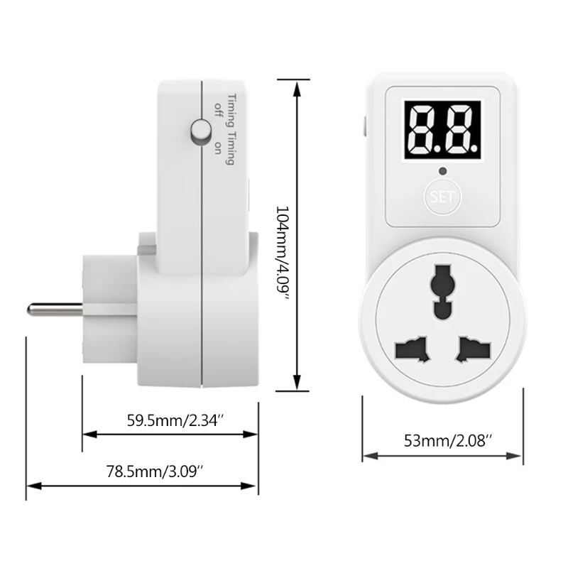 Electric Digital Countdown Timer Switch for Time Control Telephone Battery Electric Vehicle Charging Countdown Timer Soc