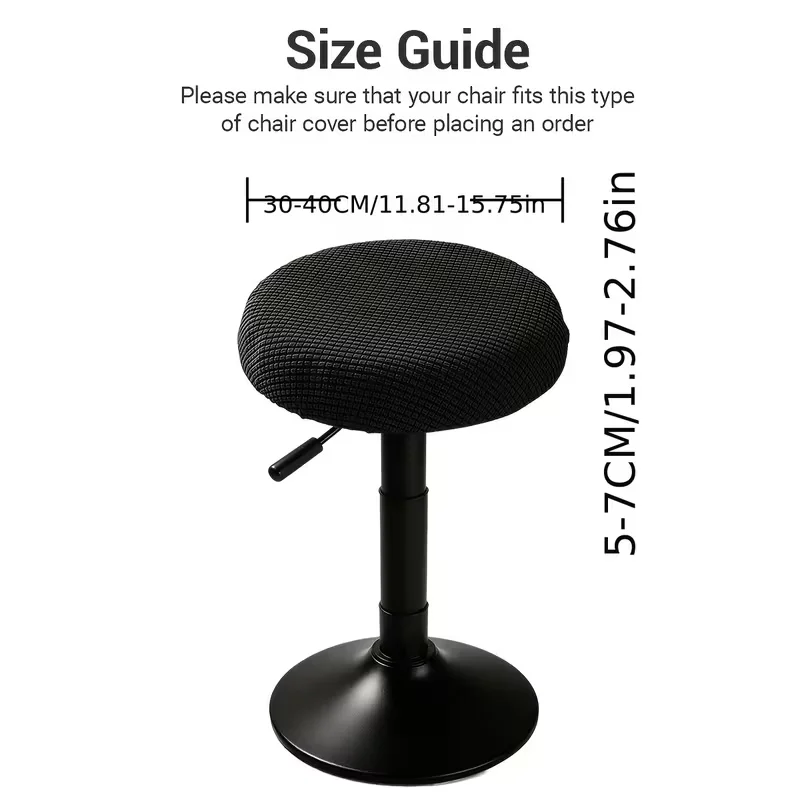 1/2Pcs Round Bar Stool Cover, Removable & Washable, High Stretch, Multiple Colors Available, Soft Breathable Fabric, Universal
