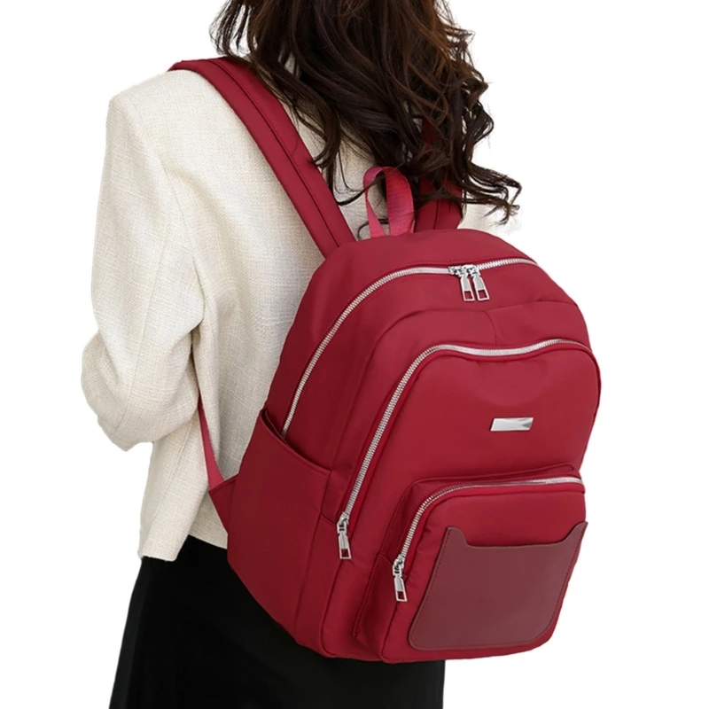 Mochila nailon bolso escolar ligero y versátil para niñas y mujeres