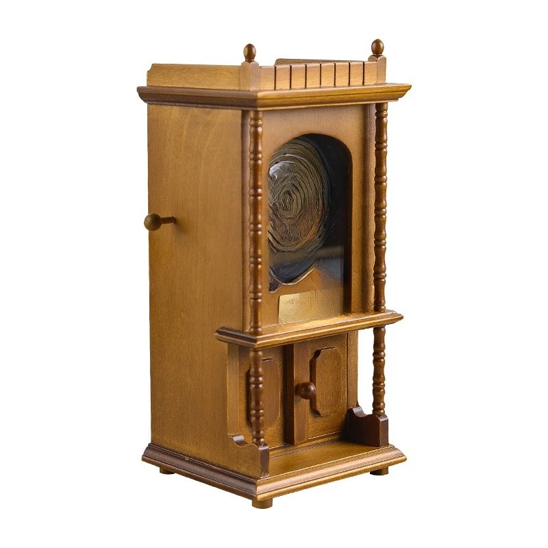

Wooden retro cabinet turntable music box creative music box ornament