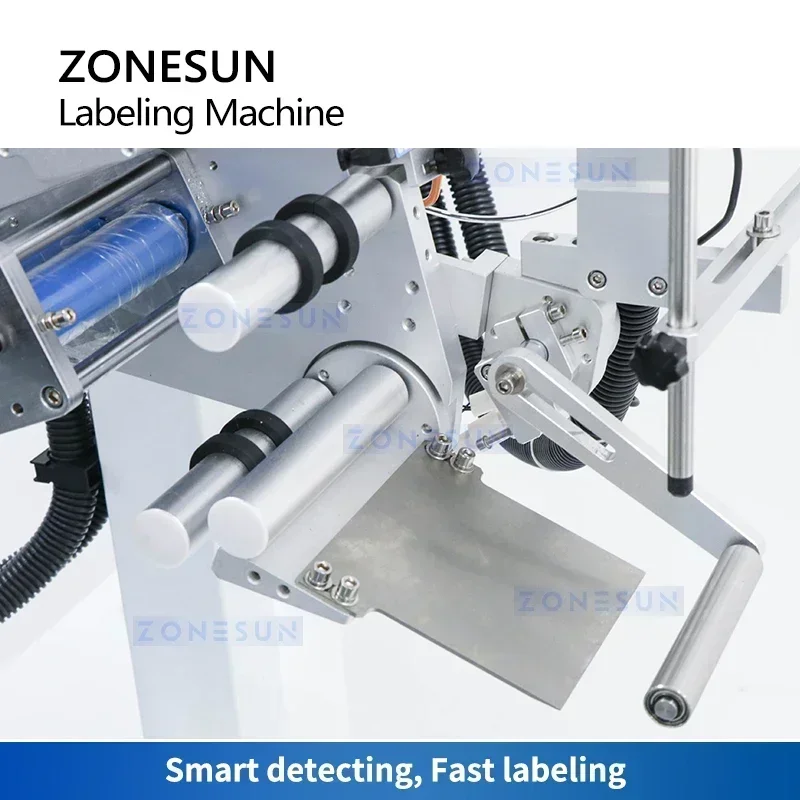 ZONESUN ZS-TB851 آلة وضع العلامات على الأسطح المسطحة الأوتوماتيكية أداة وضع الملصقات العلوية للحقائب ومستحضرات التجميل