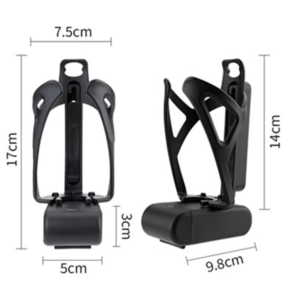 3-in-1 Bike Water Bottle Holder Nylon Bicycle Bottle Cage Built-in Tool Box Bracket For Mountain Bikes Road Bikes 17 x 5 x 3cm