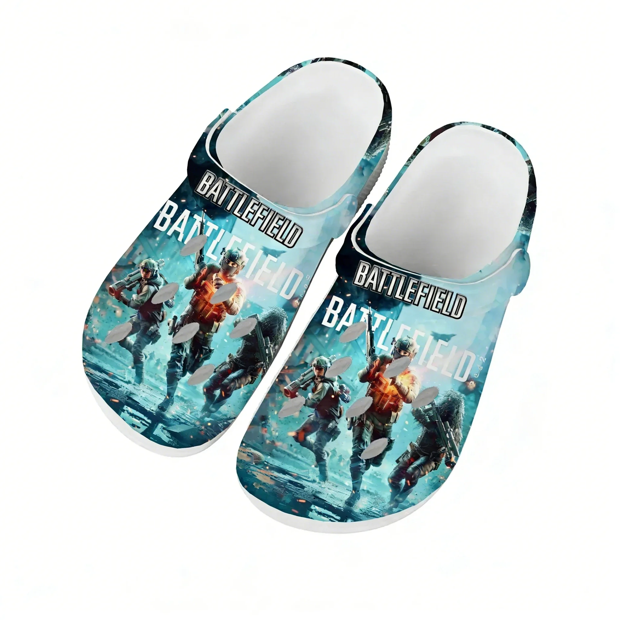 

Battlefield Water Shoes Mens Womens Comfortable Fashion Home Garden Clogs Customizd Sandals Beach Breathable Hole Slippers
