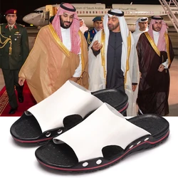 Fashionable Men's Summer Footwear - Trendy and Breathable PU Slippers for Beach and Leisure