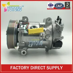 SD7c16 AC Compressor for Peugeot 207 208 308 3008 508 5008 Citroen C3 C4 C5 9800839580 9800840180 9819711680 9822826880