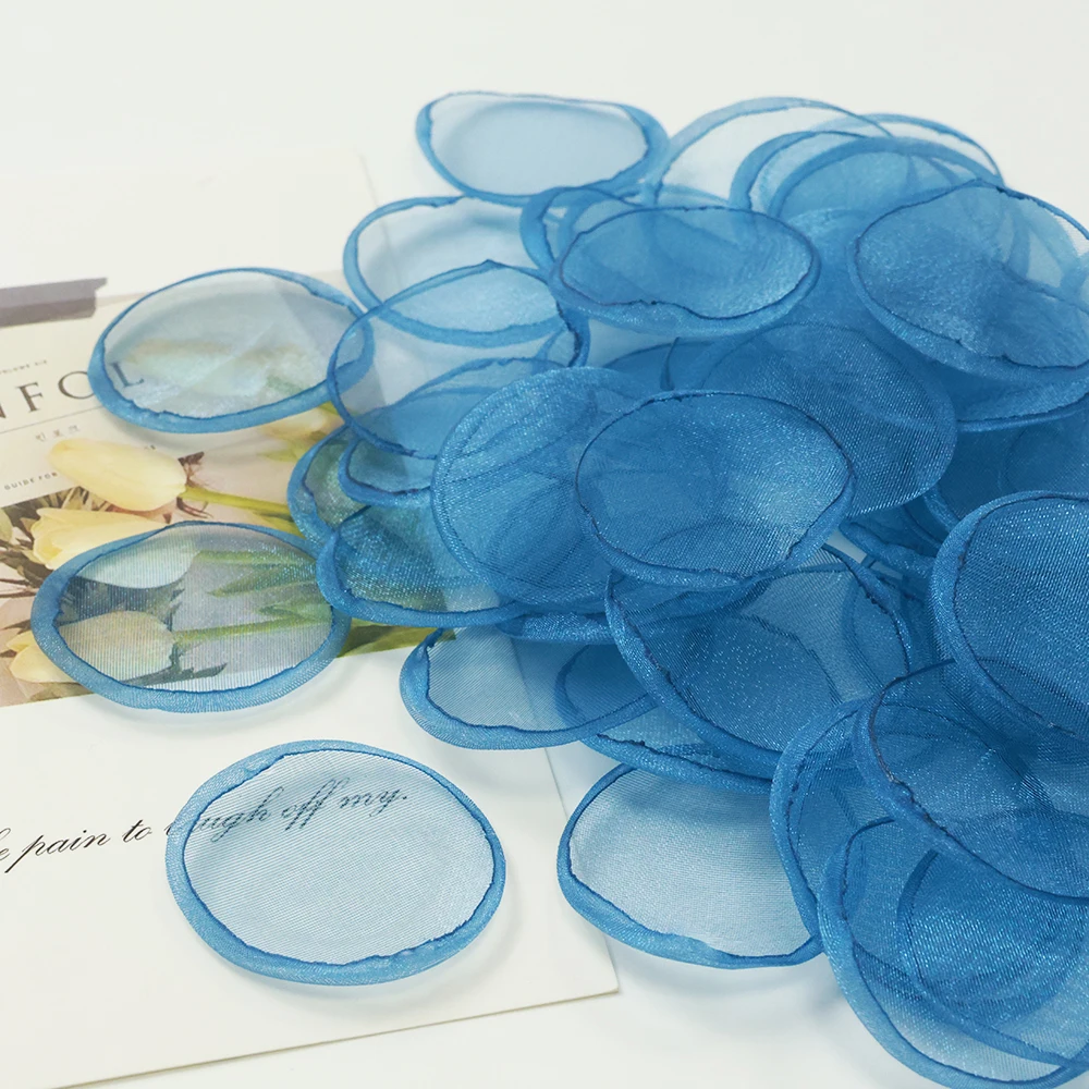 Atmospheric Blue Organza Artificial Rose Petals for Wedding Proposal DIY Craft Material Wedding Decoration Wedding Supplies