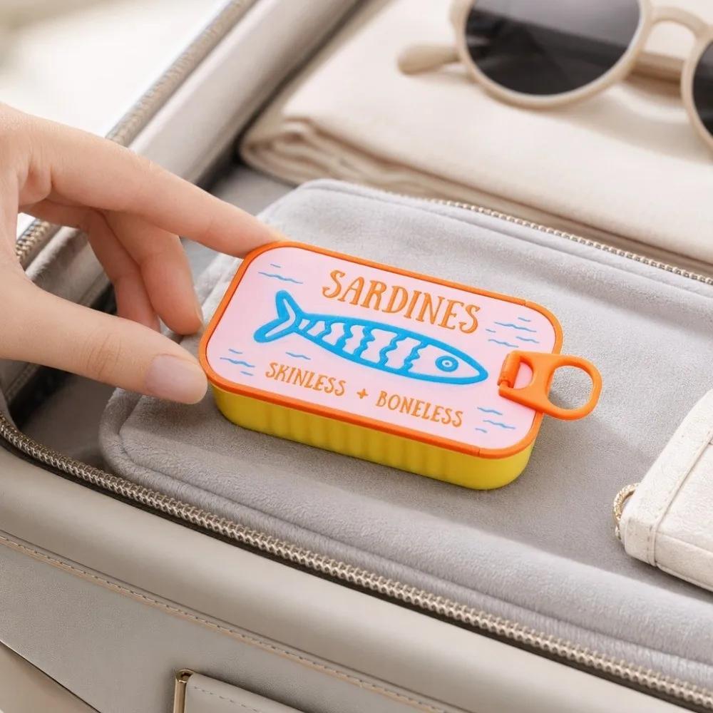 1Pc/set 3D Printed Sardine Tin Jewelry Box Multi Functional Durable Jewelry Display Organizer Creative Decorative