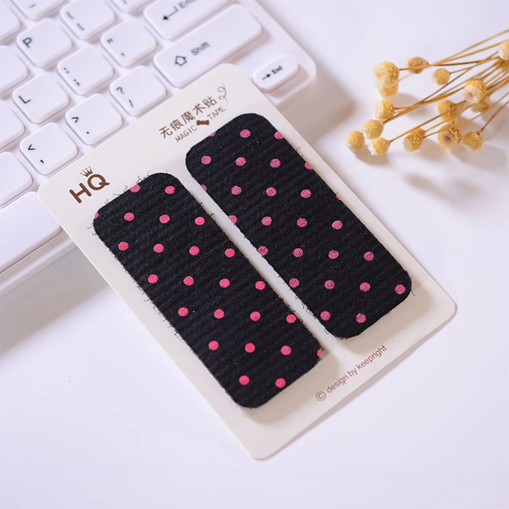 

Stickers Strong Hold Medium Thick Hair No-Metal Elastics Ponytail Workout Hair Fringe Grippers Easy On Off Portable Dot