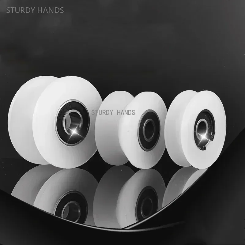 

2 шт. бесшумное нейлоновое колесо типа V/U/H с подшипником, тяжелый шкив, гусеничное колесо для дверей и окон, 30/40/48/58 мм, фурнитура для ящиков