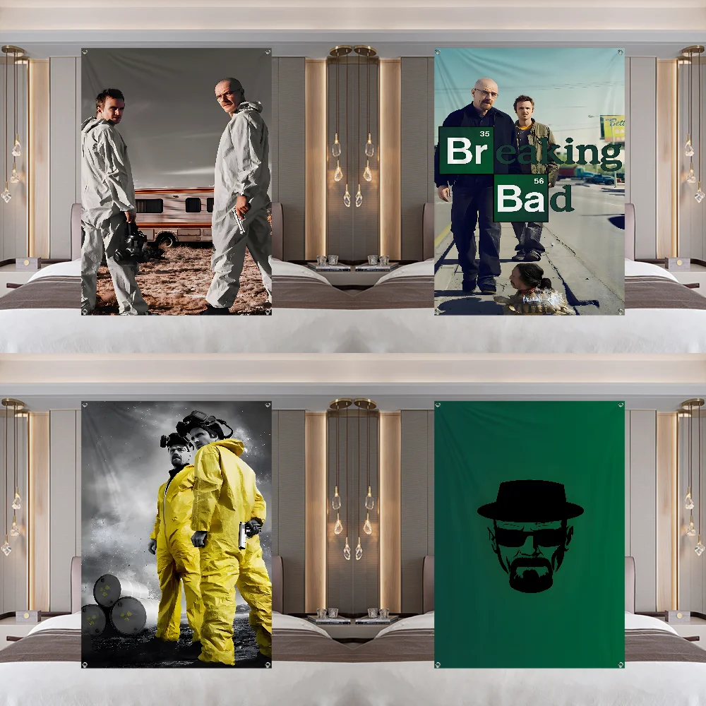 B-Breaking Bad H-Heisenbergs Flag Large Size Shop Art Promotion Advertising Booth Flag Hanging Banners