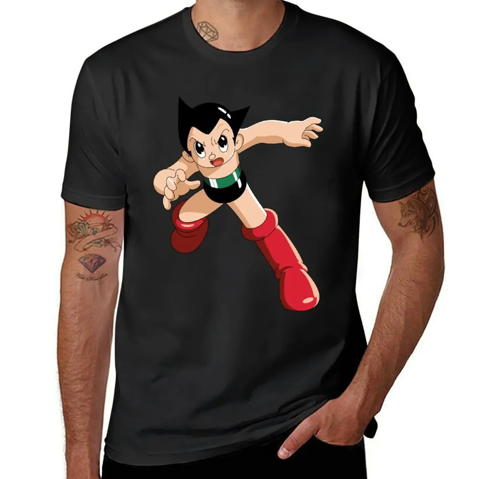 Astro Boy, Fighting Stance Ver. T-Shirt customs oversized graphic tee mens cotton t shirts