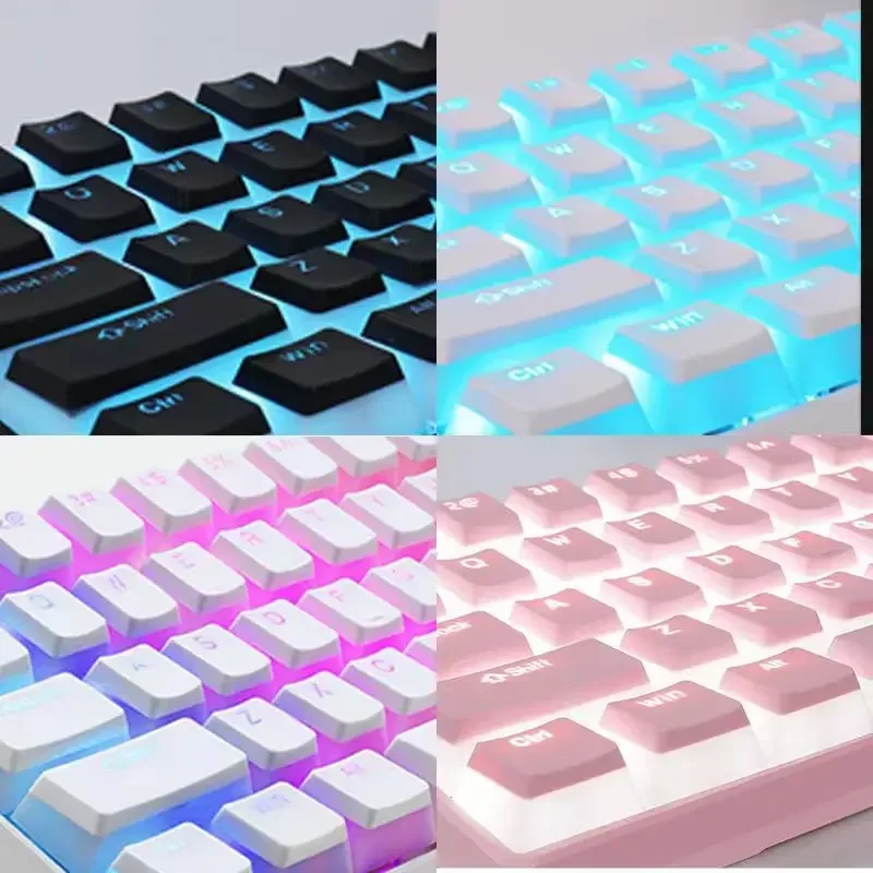 Keycaps 130 keycap คีย์โปรไฟล์ OEM ฝาครอบคีย์โปรไฟล์สำหรับชุดคีย์บอร์ดเชิงกล MX SWITCH RGB backlit 87 104คีย์บอร์ดของเกมเมอร์