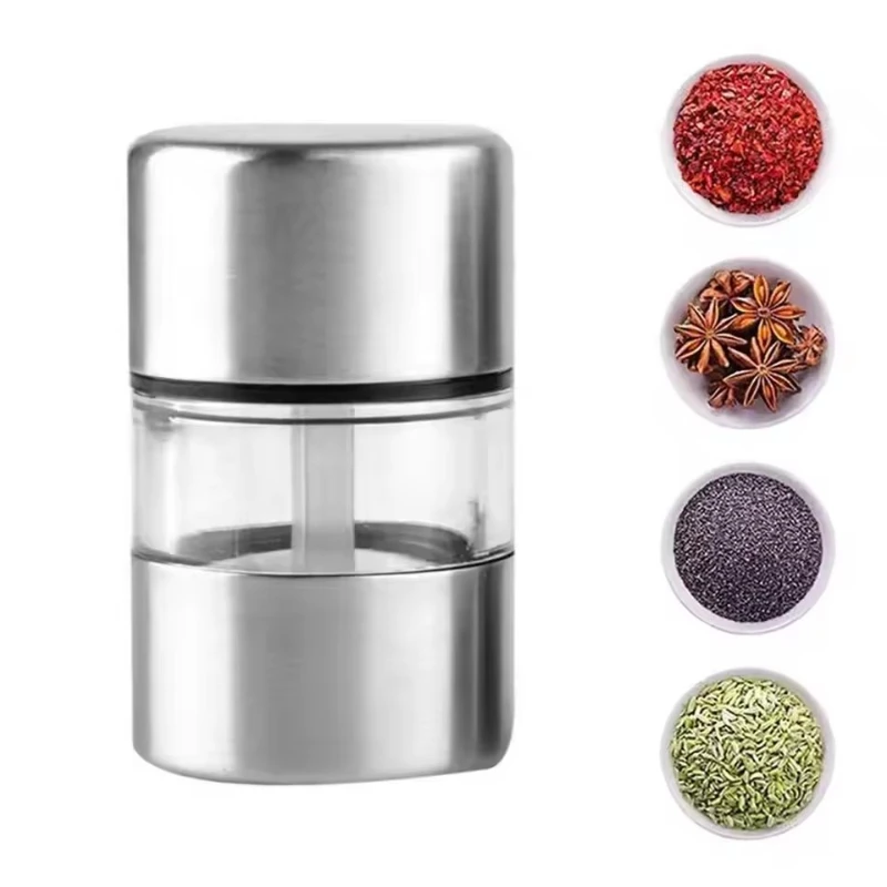 

Mini Manual Salt Pepper Grinder For Camping Stainless Steel Spice Herb Grinder Mills For Herb Pepper Kicthen Tools