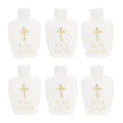 6Pcs Plastic Holy Water Bottles Church Holy Water Bottles Easter Cross Holy Water Bottle Baptism For Baptism And Exorcism