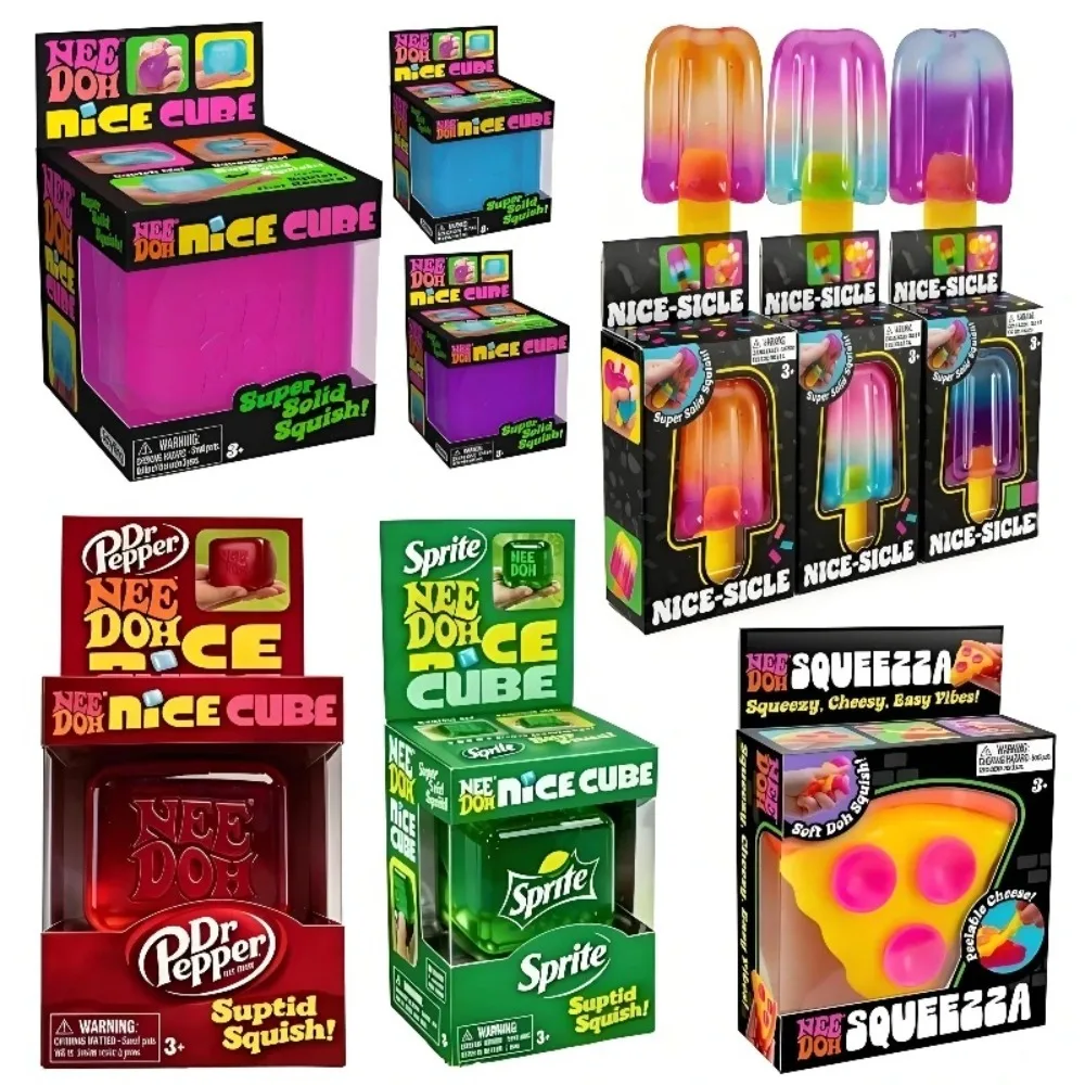 Nee Doh Squeeze Blind Box Gift Supplies Sensory Toy, Pinch and Pressure Reducing Cube, Squeeze Able Fidget Pressure Reducing