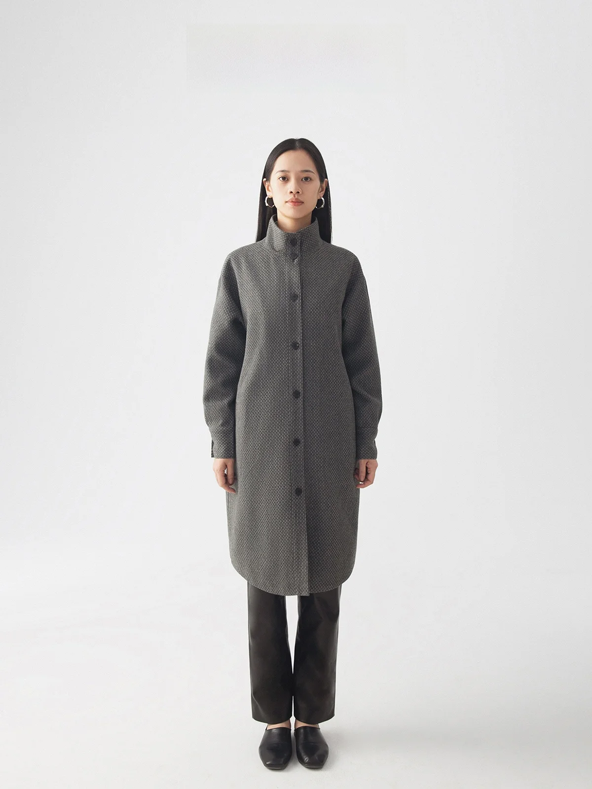 

Длинное шерстяное пальто в повседневном стиле, женская ветровка, осенне-зимняя модная верхняя одежда, качественное женское пальто бренда Lin Zhi