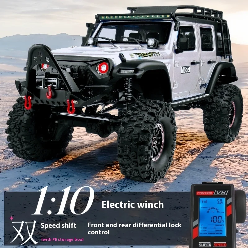 

Weili Wltoy 104006 Модель радиоуправления Внедорожный Wrangler Полный привод Двухскоростной альпинистский автомобиль Ангельские фары Высококачественная конфигурация