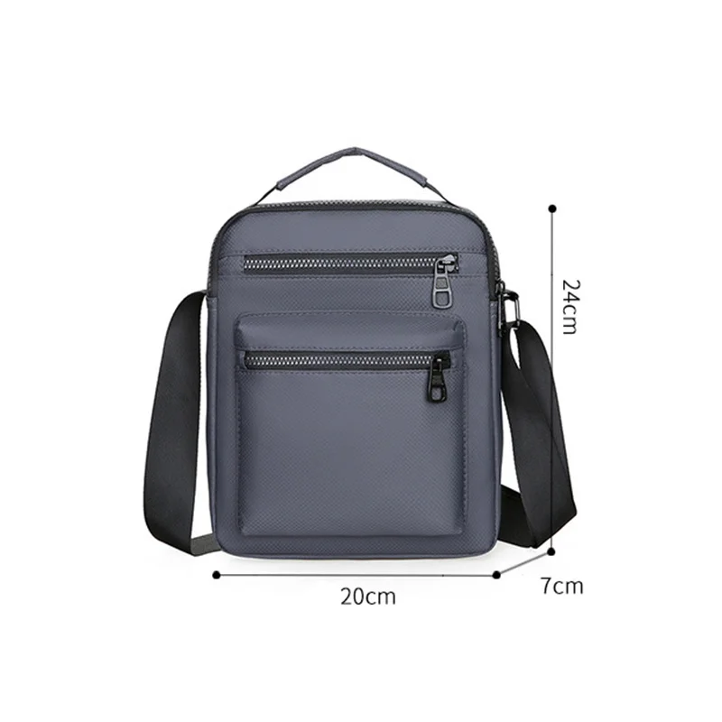 Bolsa de ombro monocromática masculina, bolsas casuais, mochila mensageiro pequena, ao ar livre