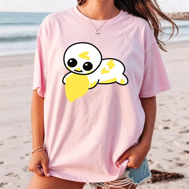 Autism Creature Eating Mango T Shirt Autistic Teen Casual Cotton Short Sleeve Round Neck Women Tshirt Summer Loose Tees Tops
