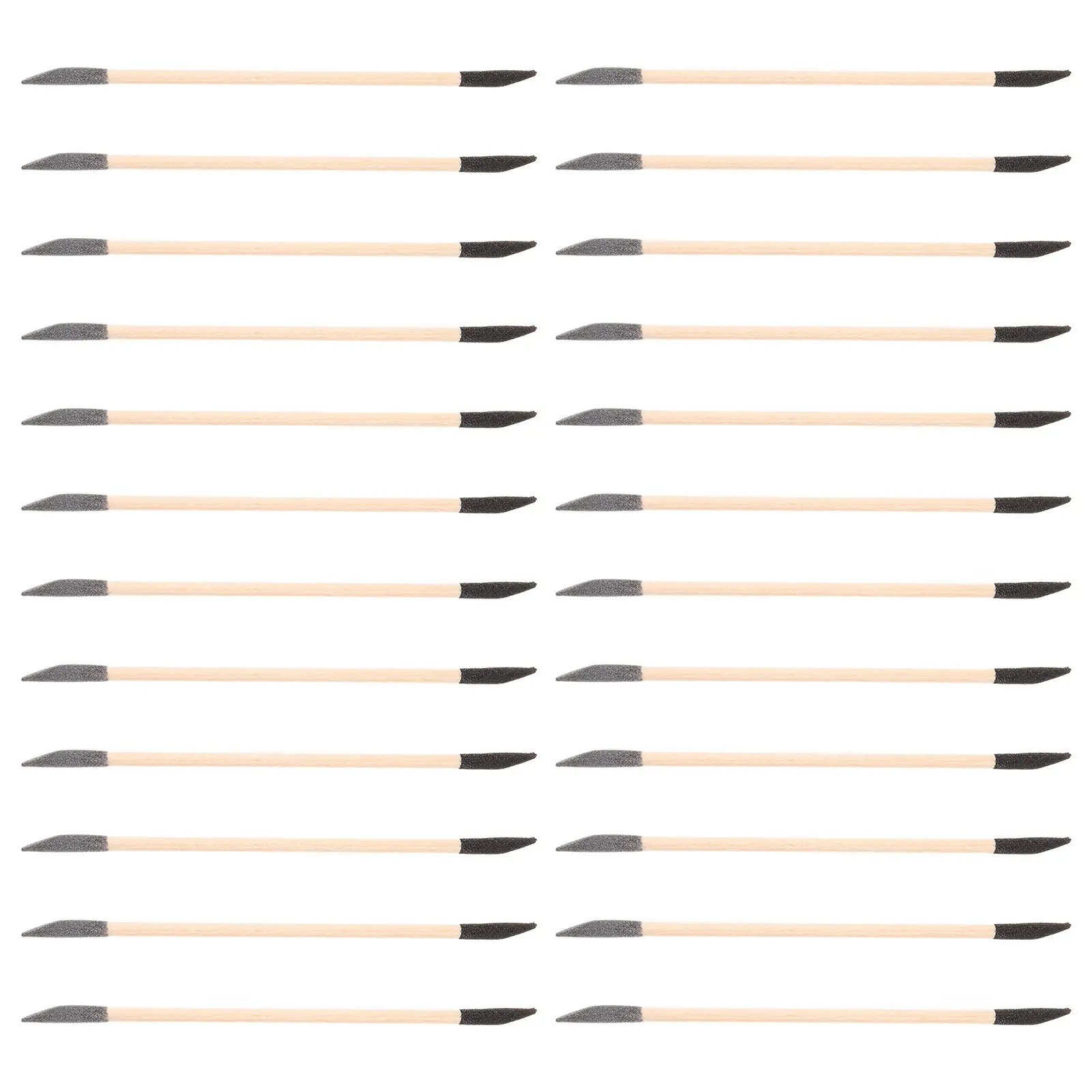 30Pcs Wood Double-Ended Nail Sanding Sticks Fine Coarse Gauze Grey Surface for Salon Home Use Nail Detailing Manicure Pedicure