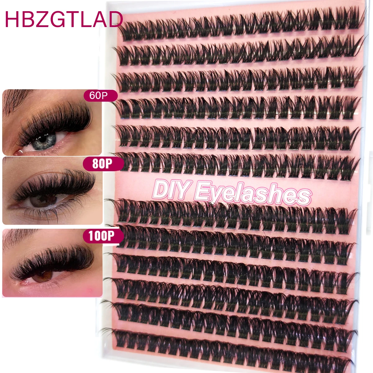 Ciglia 3D fai da te 12 file di ciglia personali 10-16mm vassoio misto estensione ciglia naturali trucco in bundle di ciglia di visone artificiale