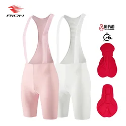 RION Men Cycling Bib Shorts 6 Hours Pad White Seamless Summer Male Bicycle Clothing MTB Road Mountain Bike Tights Clothes