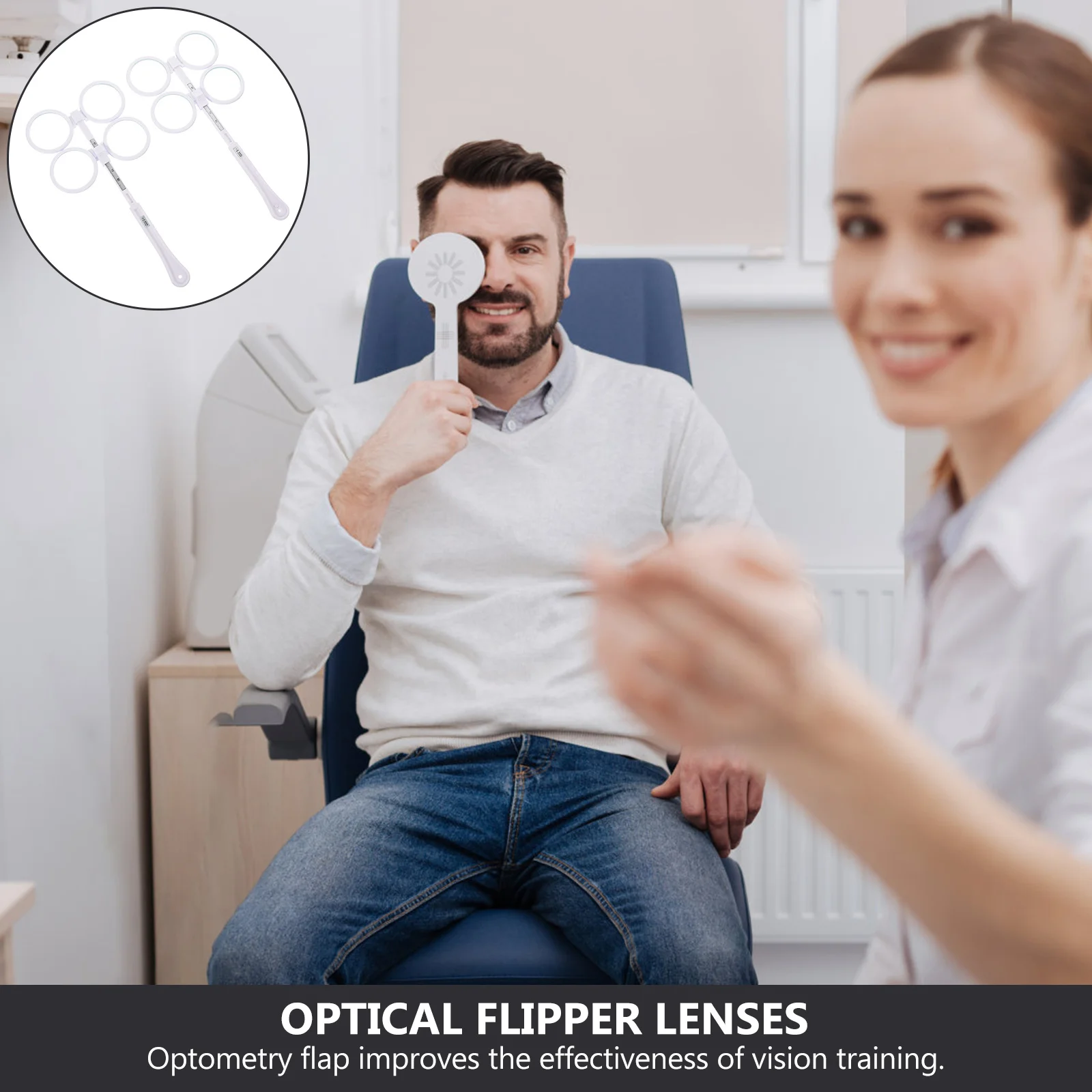 

2 Pcs Optometry Instrument Flip Optical Lens Equipment Accessories Flippers for