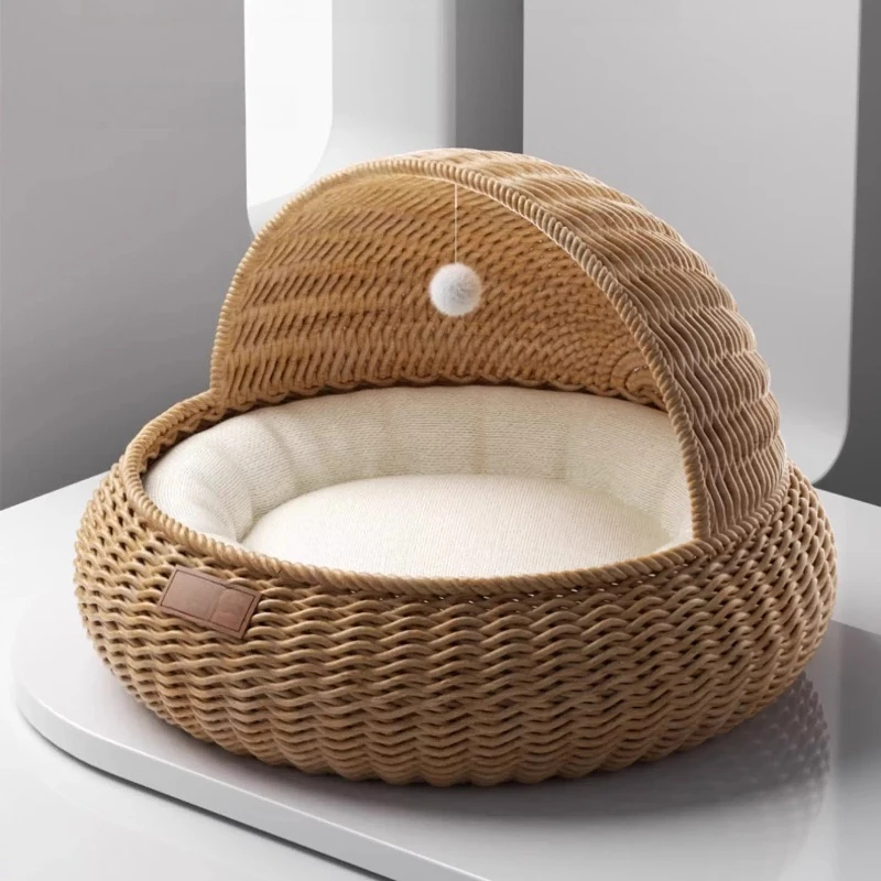 

Cat Litter Summer Four Seasons Universal Willow Cat Bed Semi-closed Super Large