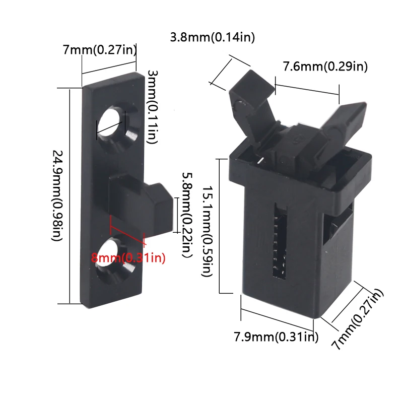 【20-2Set】PR-001 Small Door Lock Switch Lock For MS Air Conditioner Set Top Box TV EVD DVD Door Cover