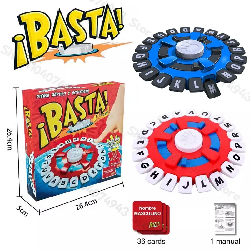 New Spanish English Word Game Fast-Paced Family Board Game The Quick Thinking Toy Letter Pressing Tapple Game versión en español