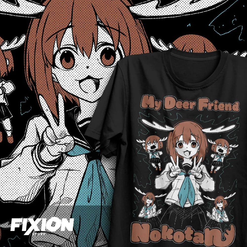 Nokotan – My Deer Friend JD Anime T Shirt Manga Gift For Anime Lover All Size Cotton