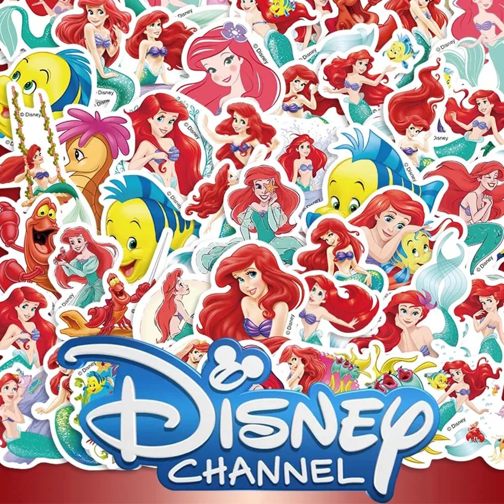 10/30/50pcs Cute Disney The Little Mermaid Stickers Decals Laptop Suitcase Phone Notebook Wall Graffiti Sticker for Kids Toys