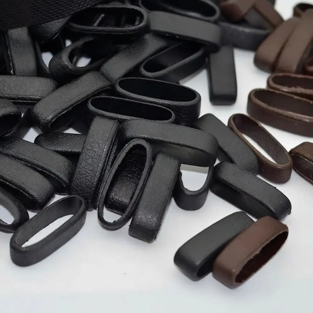 Leather Belt Strap Tail Loop Keeper Men Waistband Securing Ring Accessory For Formal Business Daily Outfits
