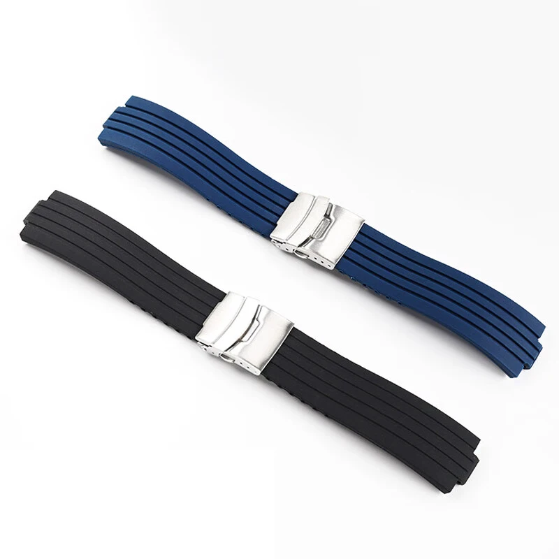 22-11mm 24-12mm Convex silicone watchband for ORIS AQUIS 7730 7740 diving watch strap Waterproof rubber Folding buckle Bracelet