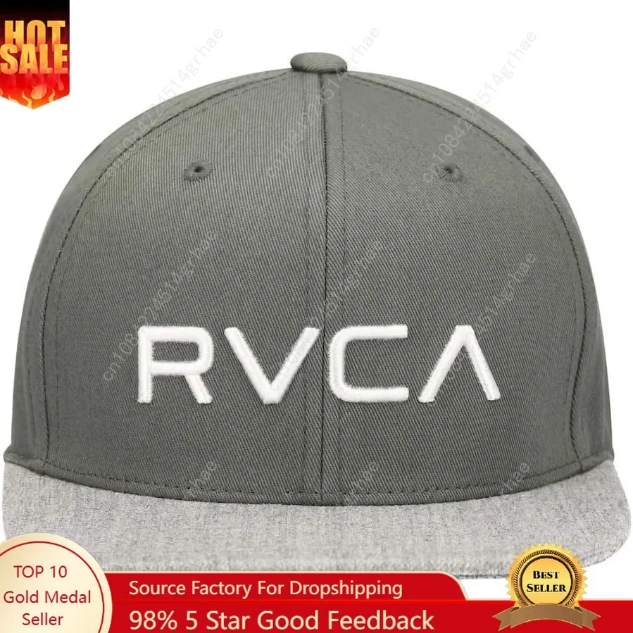

RVCA Men Adjustable Snapback Hat 3D Embroidered Cap Fashion Baseball Cap