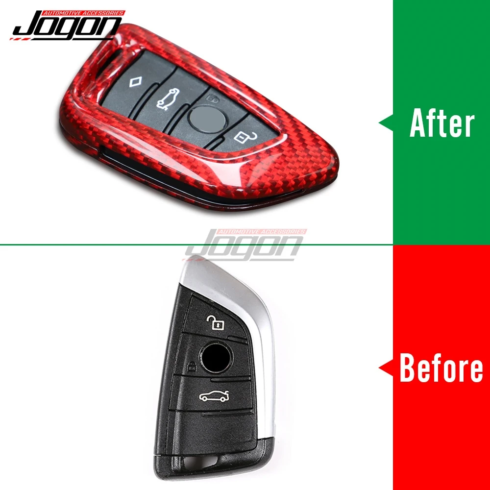 Carbon Fiber Key Fob Cover For BMW X1 X3 X5 2 3 5 7 Series F15 F48 G01 G05 G20 G30 Car Remote Key Case Cover Shell Interior