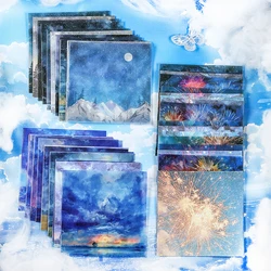 Journal  GO 20pcs Void Realm Aesthetics Sky Cloud Hot Air Balloon Papers Collage Decor Material Paper for Journal Scrapbooking