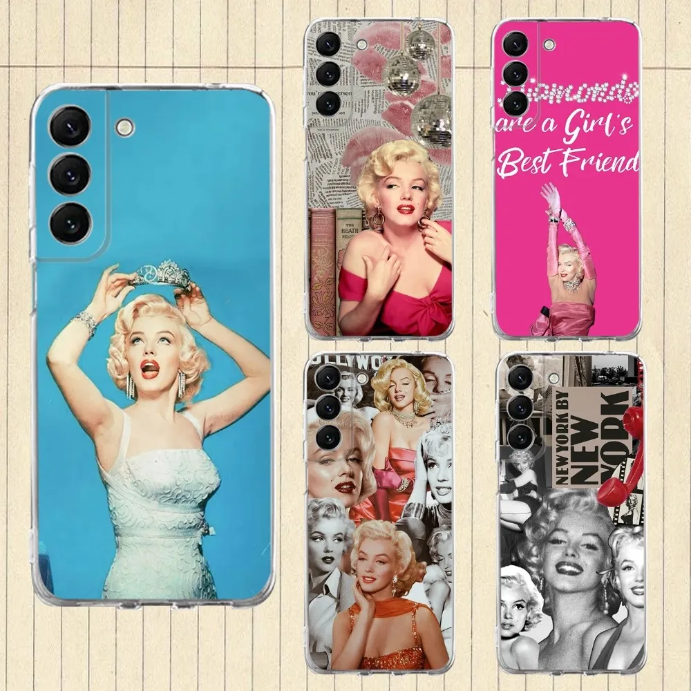 M-MarilynS  M-MonroeS Phone Case Silicone For Samsung S30,S23,21,22,20 Ultra,S20 FE lite,S10,9,PIus Note20ultra Cover Clear