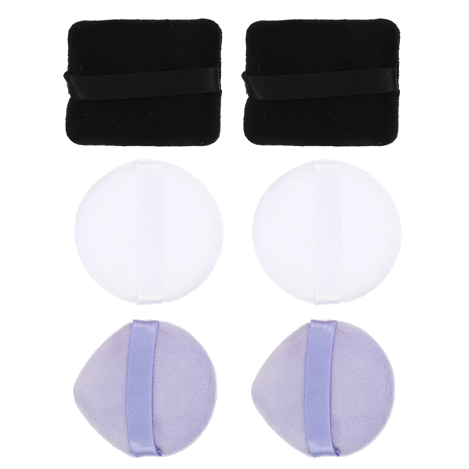 6 pçs pó solto configuração puff maquiagem confortável beleza facial suprimentos reutilizáveis menina cosméticos salvar pó diferente