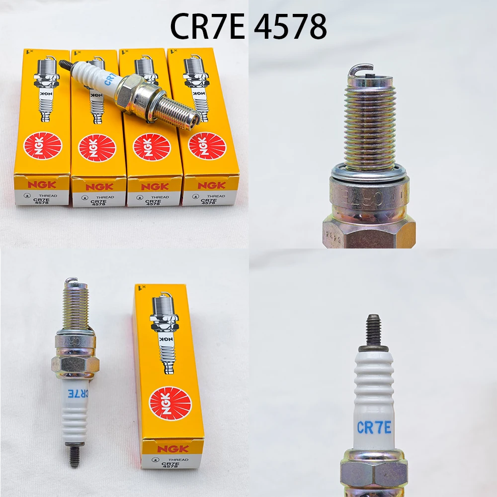 4pcs Original Motorcycle NGK Spark Plug CR6E CR7E CR8E CR9E For Some Models Of CB400 GW250 Hornet FZR XJR Bandit ZRX