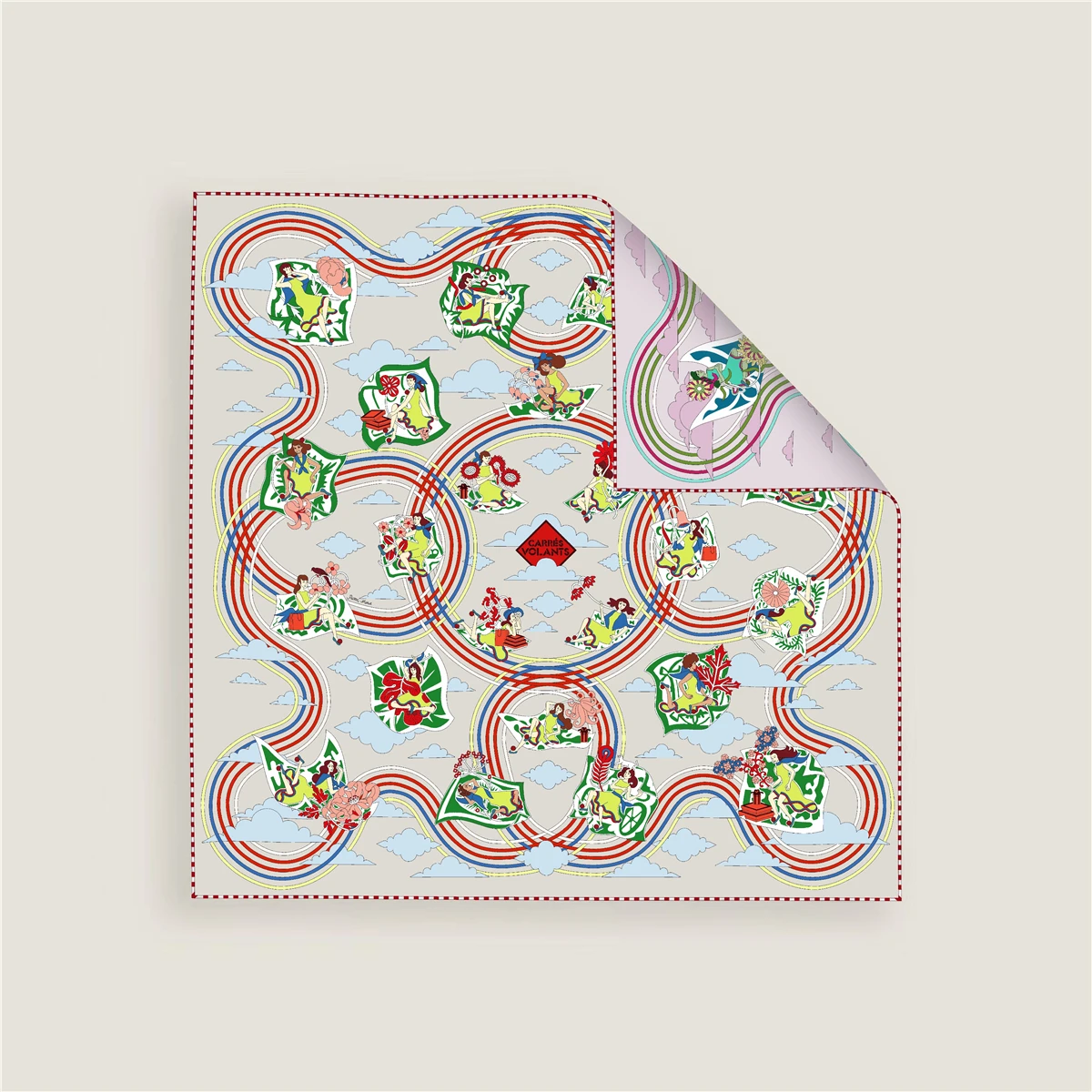 Dwustronna Apaszka Jedwabna Mała 53cm Damska Ręcznie Zwijana Szal Luksusowe Marki Torebka Akcesoria do Włosów Prezent Świąteczny dla Pani