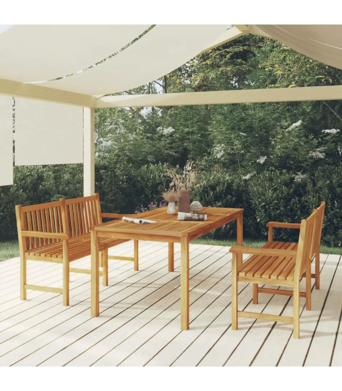 Garden sets garden dining set 3 PCs teak solid wood