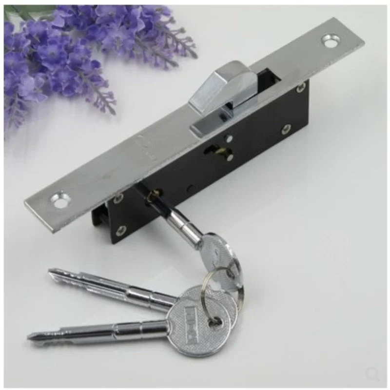 

best Sliding Door Aluminum Alloy Window Locks Anti-Theft Safety Wood Gate Floor Lock With Cross Keys For Furniture Hardware