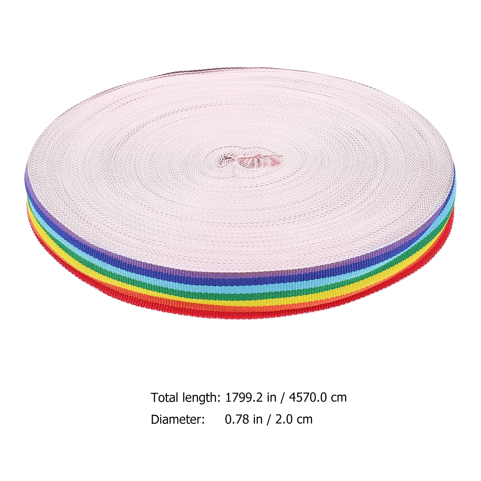 

1 Roll Rainbow Ribbon Smooth Polyester Multi-Function for Gift Wrapping Home Decoration Hair Bows DIY Crafts Durable Decorative