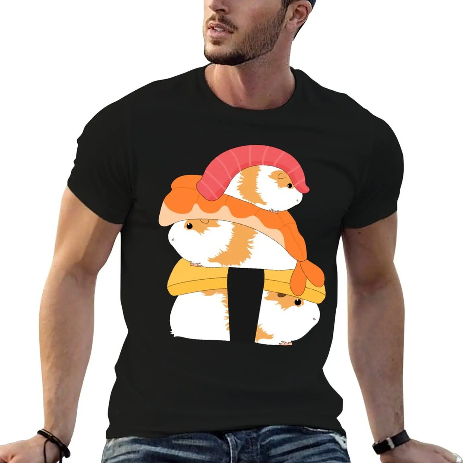 

shirt shirts funny Pig man Guinea for T-Shirt cotton essential t t Sushi