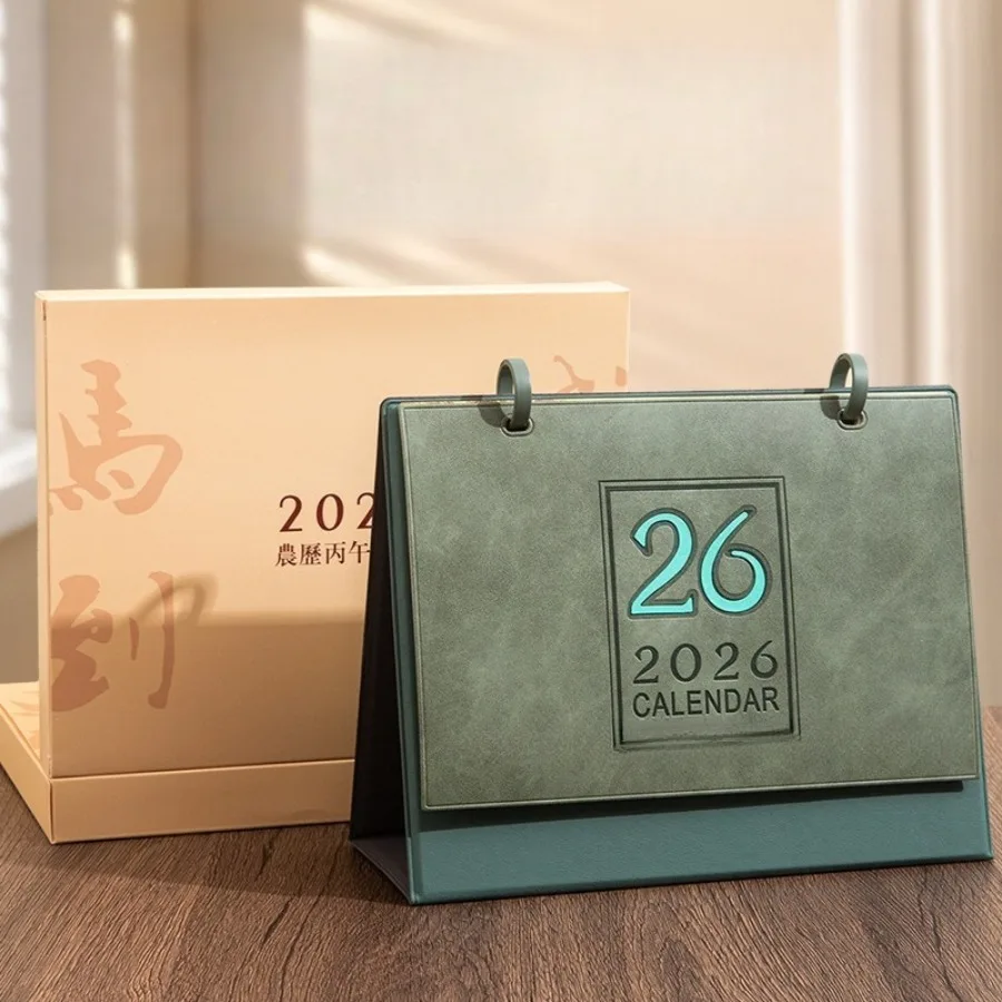 

Fashion Simple Premium 2026 Year of the Horse Desk Calendar Creative Desktop Decoration Large Grid Calendar Customizable